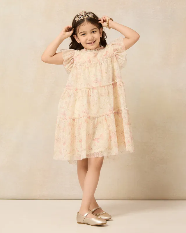 Girls Multicolour Embellished Layered Dress sold by Redtag