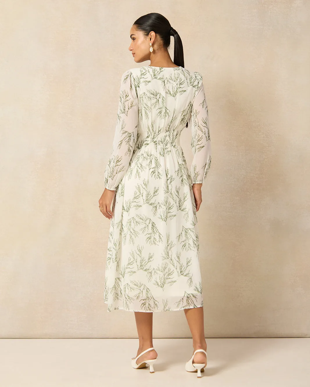 Women Green Leaf Printed Dress sold by Redtag product image thumbnail 3