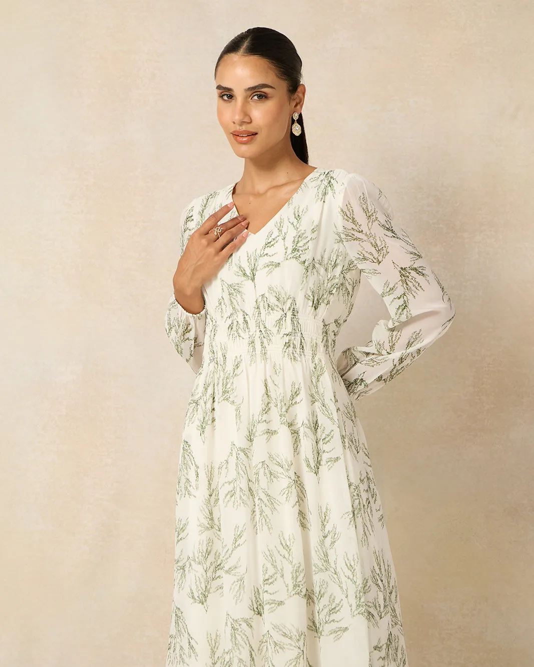 Women Green Leaf Printed Dress sold by Redtag product image thumbnail 2