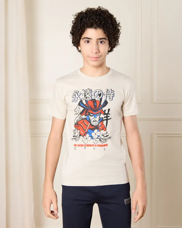 Senior Boys Samurai Print T-Shirt sold by Redtag