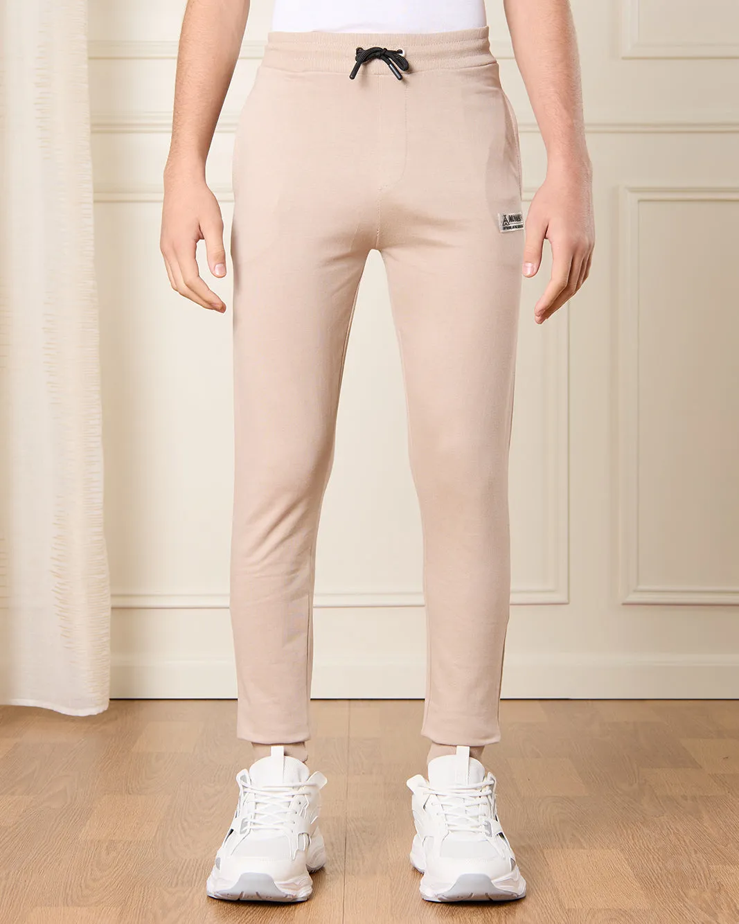 Senior Boys Beige Basic Track Pants sold by Redtag
