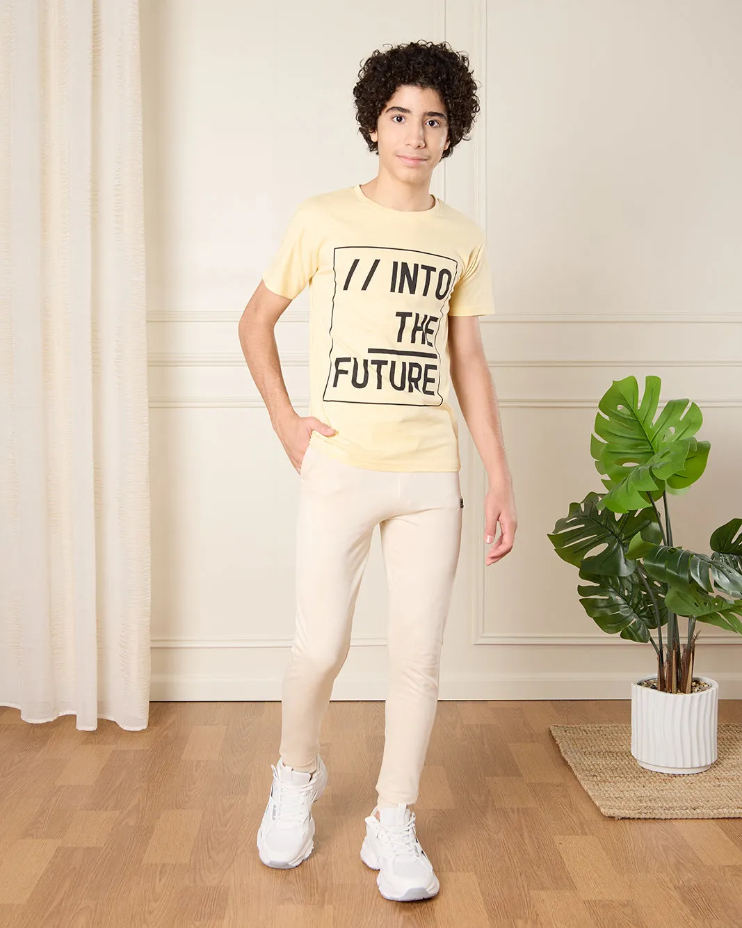 Senior Boys Beige Basic Track Pants sold by Redtag product image thumbnail 2