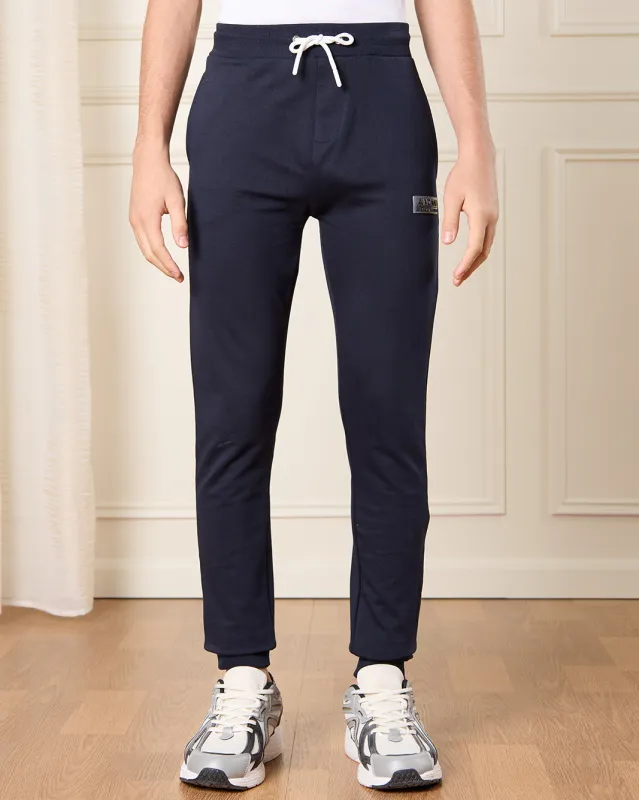 Senior Boys Navy Basic Track Pants sold by Redtag