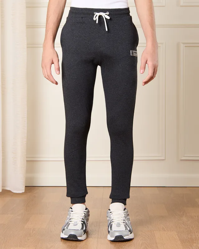 Senior Boys Charcoal Basic Track Pants sold by Redtag