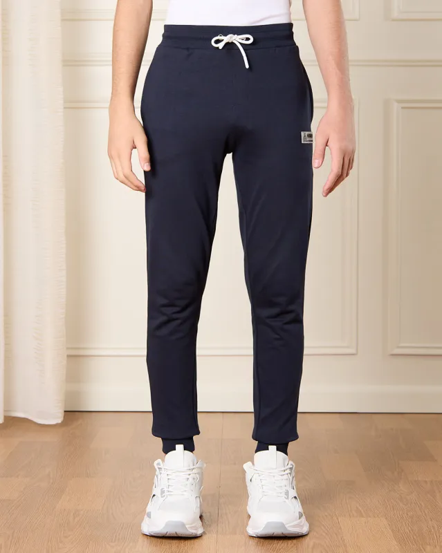 Senior Boys Navy Basic Track Pants sold by Redtag