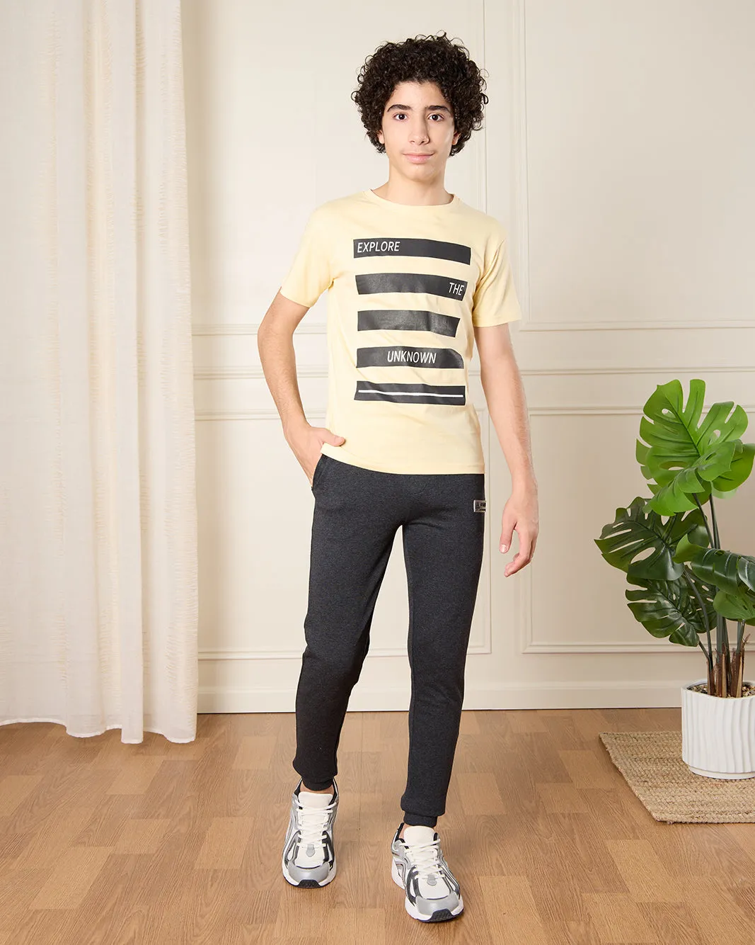 Senior Boys Charcoal Basic Track Pants sold by Redtag product image thumbnail 2