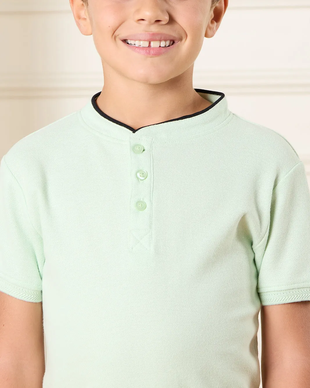 Boys Mint Mandarin T-Shirt sold by Redtag product image thumbnail 4