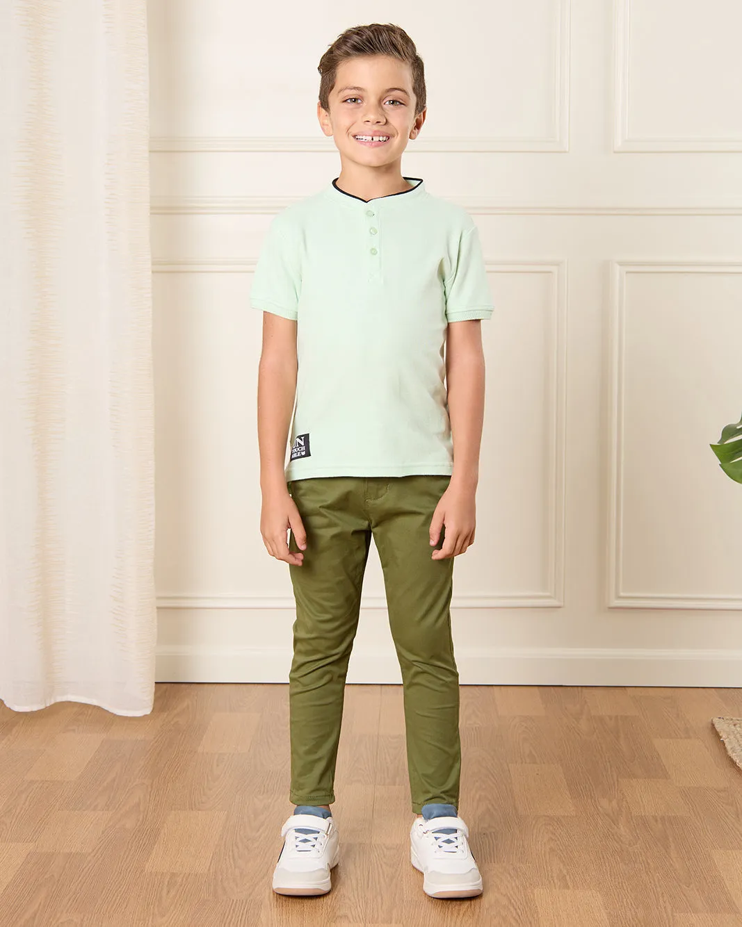 Boys Mint Mandarin T-Shirt sold by Redtag product image thumbnail 2