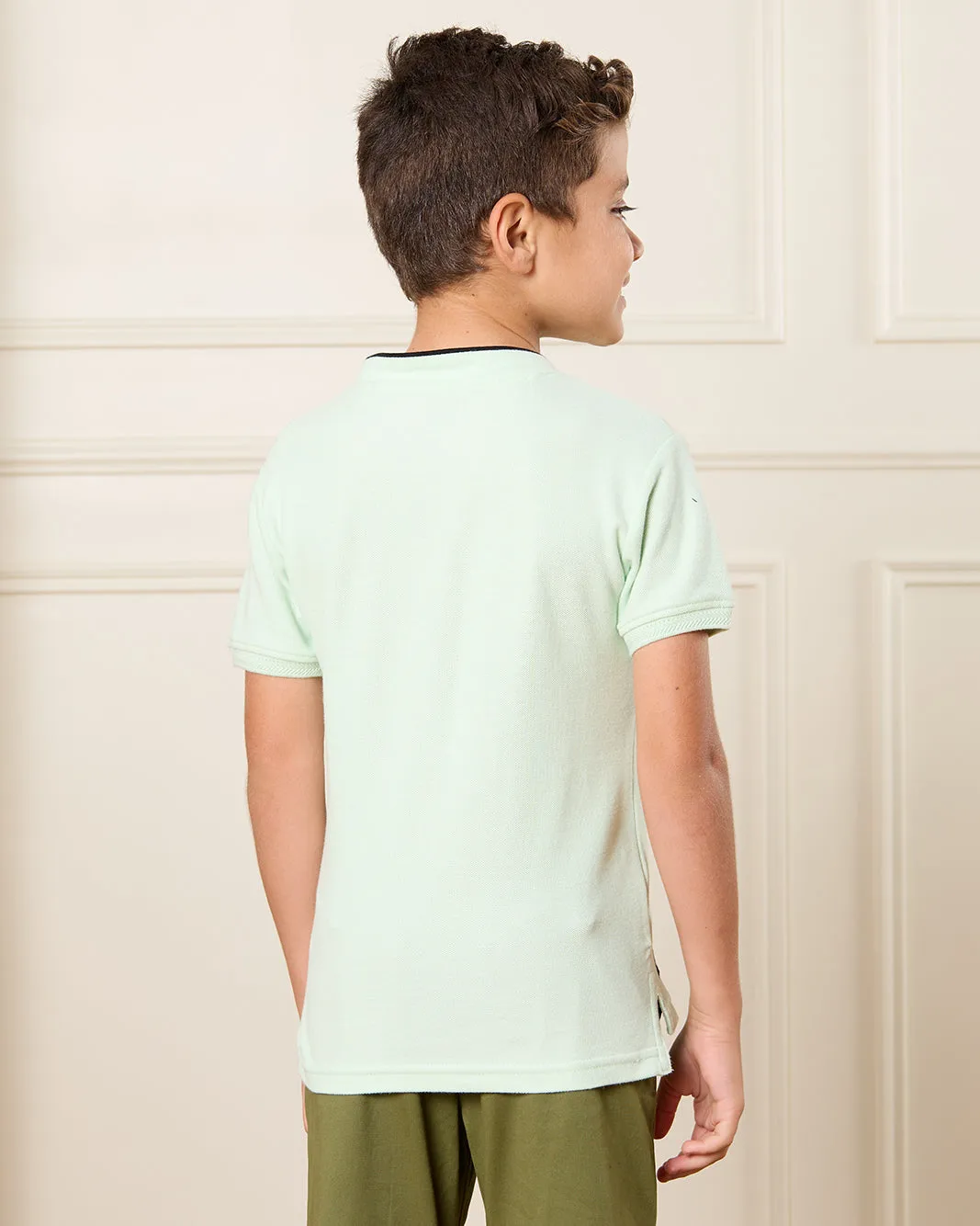 Boys Mint Mandarin T-Shirt sold by Redtag product image thumbnail 3