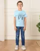 Boys Blue Printed T-Shirt sold by Redtag