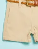 Infant Boys Beige Belted Chino Shorts sold by Redtag