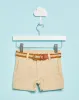 Infant Boys Beige Belted Chino Shorts sold by Redtag
