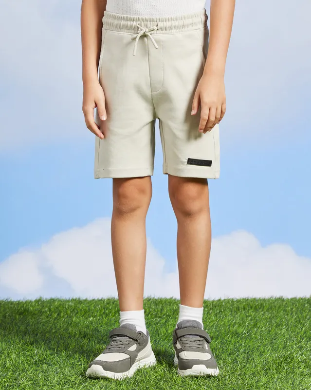 Boys Ecru Embroidered Shorts sold by Redtag