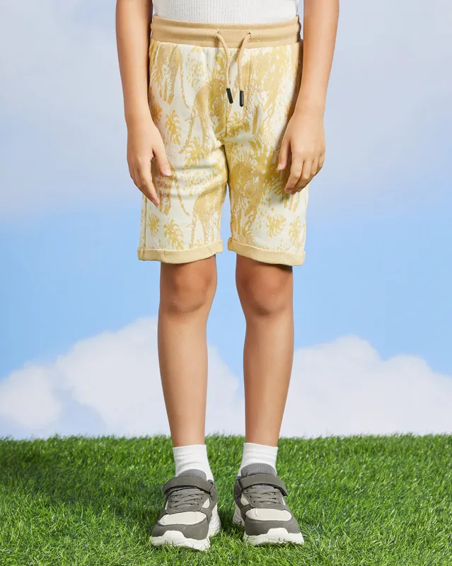 Boys Yellow Printed Shorts sold by Redtag