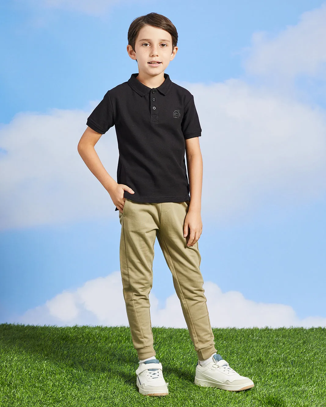 Boys Black Printed Polo Shirt sold by Redtag product image thumbnail 2