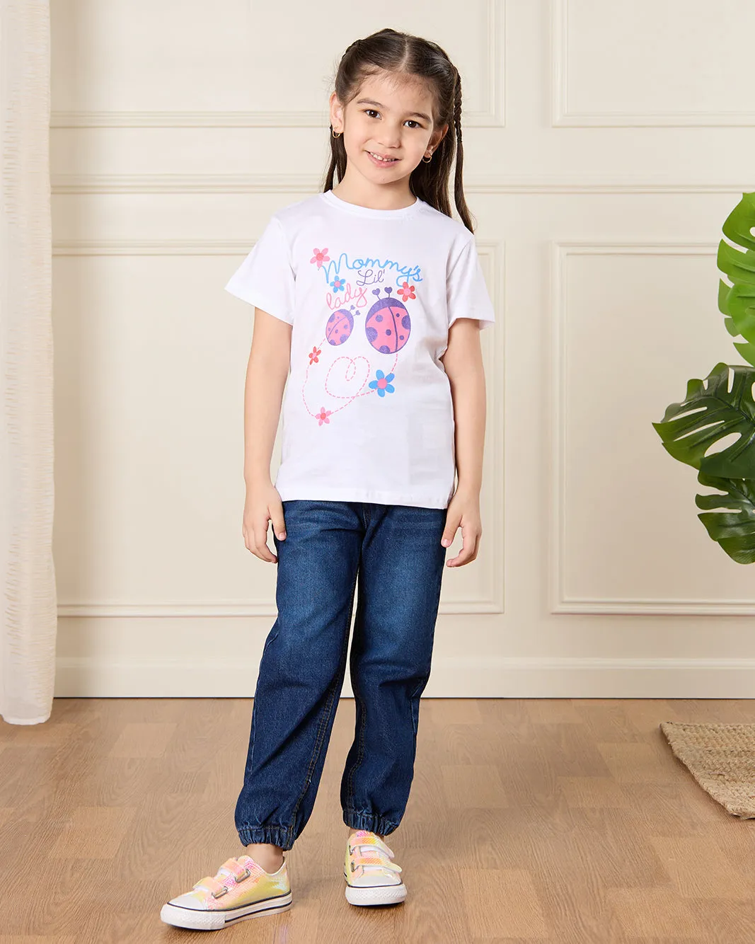 Girls Blue Plain Jegging sold by Redtag product image thumbnail 2