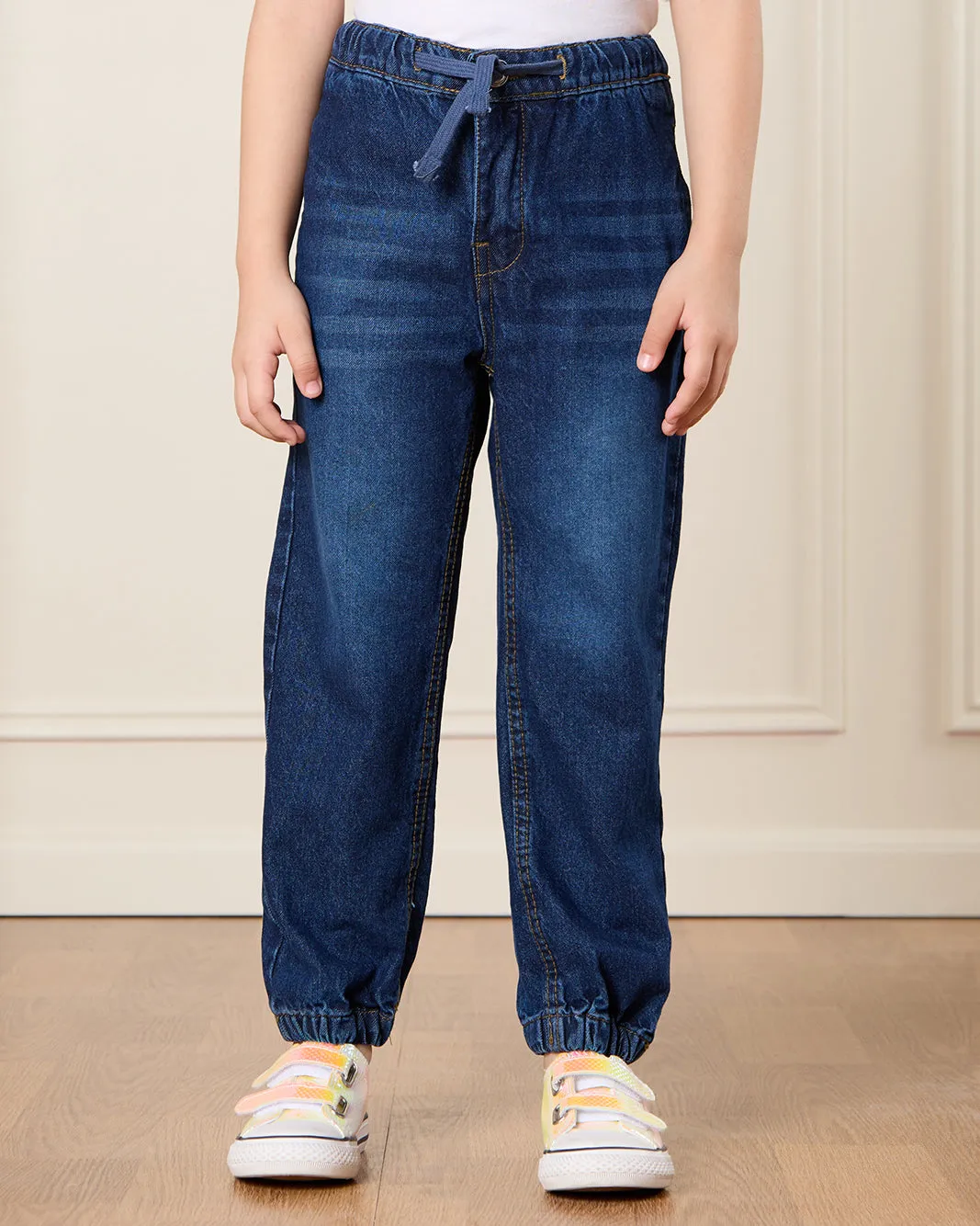 Girls Blue Plain Jegging sold by Redtag