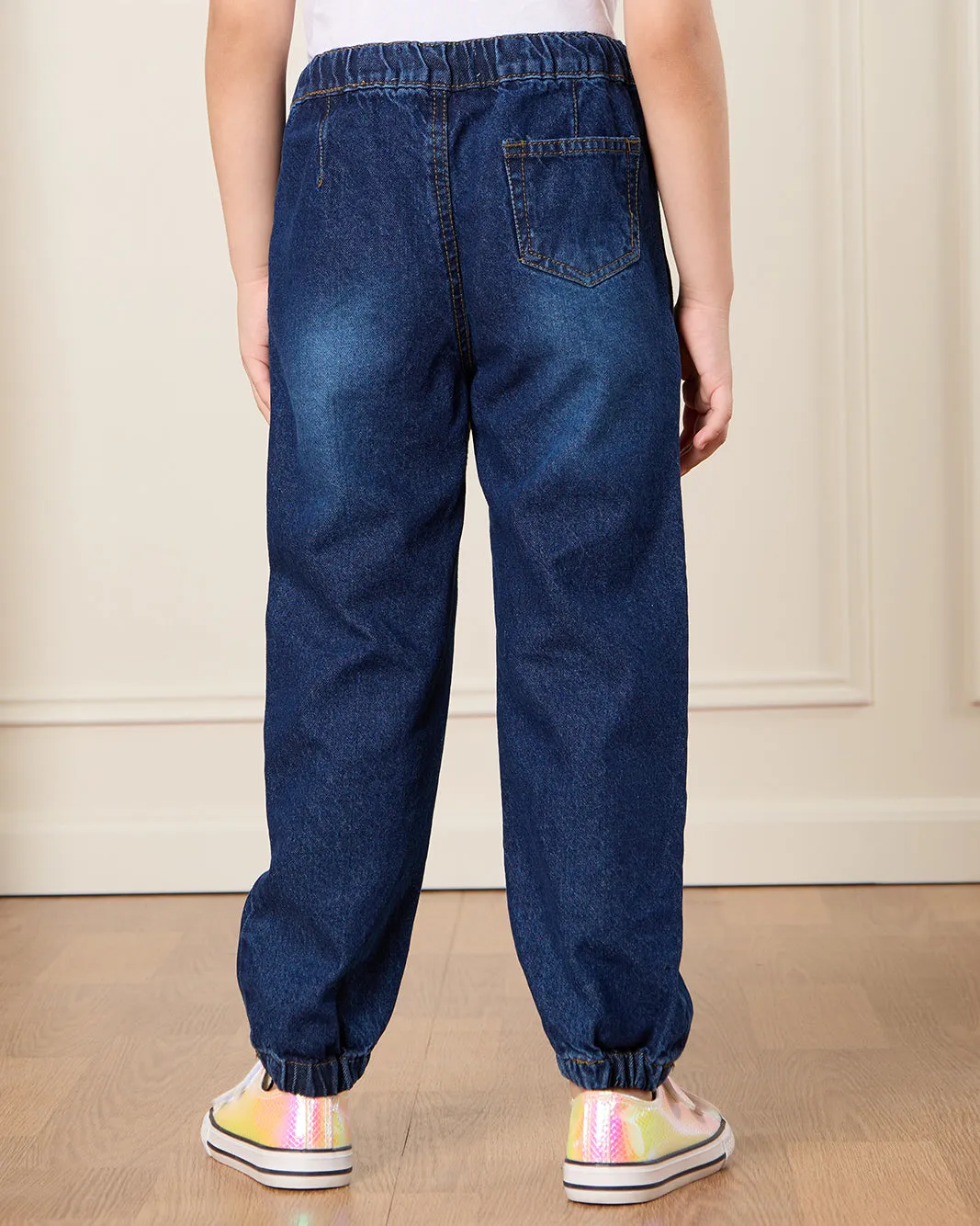 Girls Blue Plain Jegging sold by Redtag product image thumbnail 3