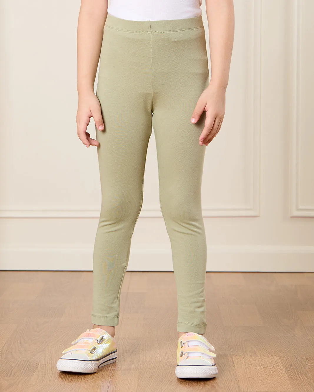 Girls Green Plain Legging sold by Redtag