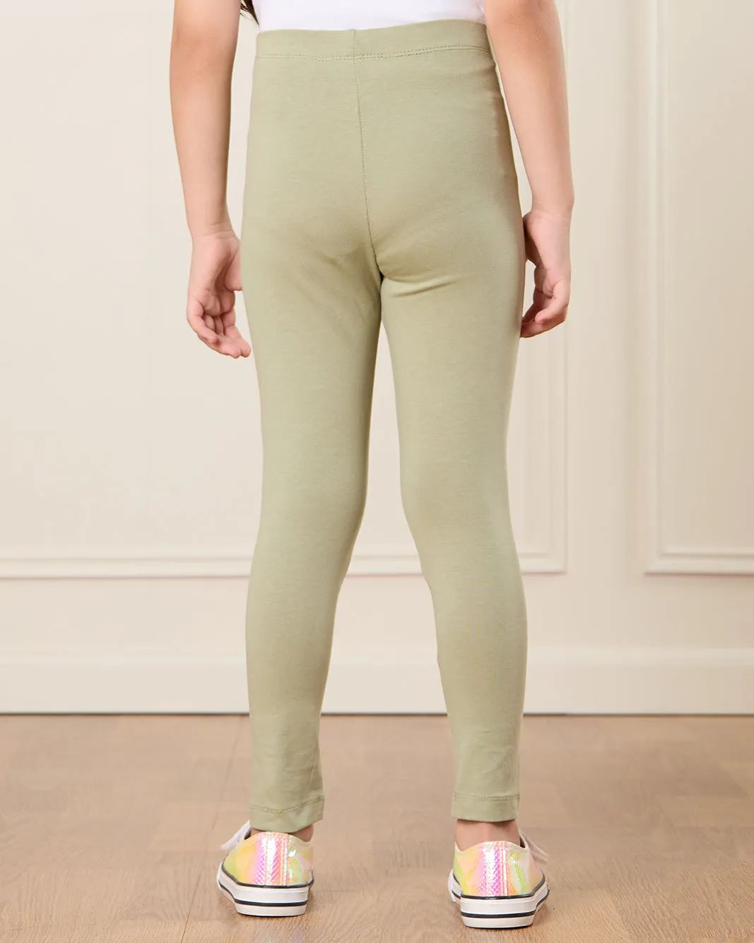 Girls Green Plain Legging sold by Redtag product image thumbnail 3