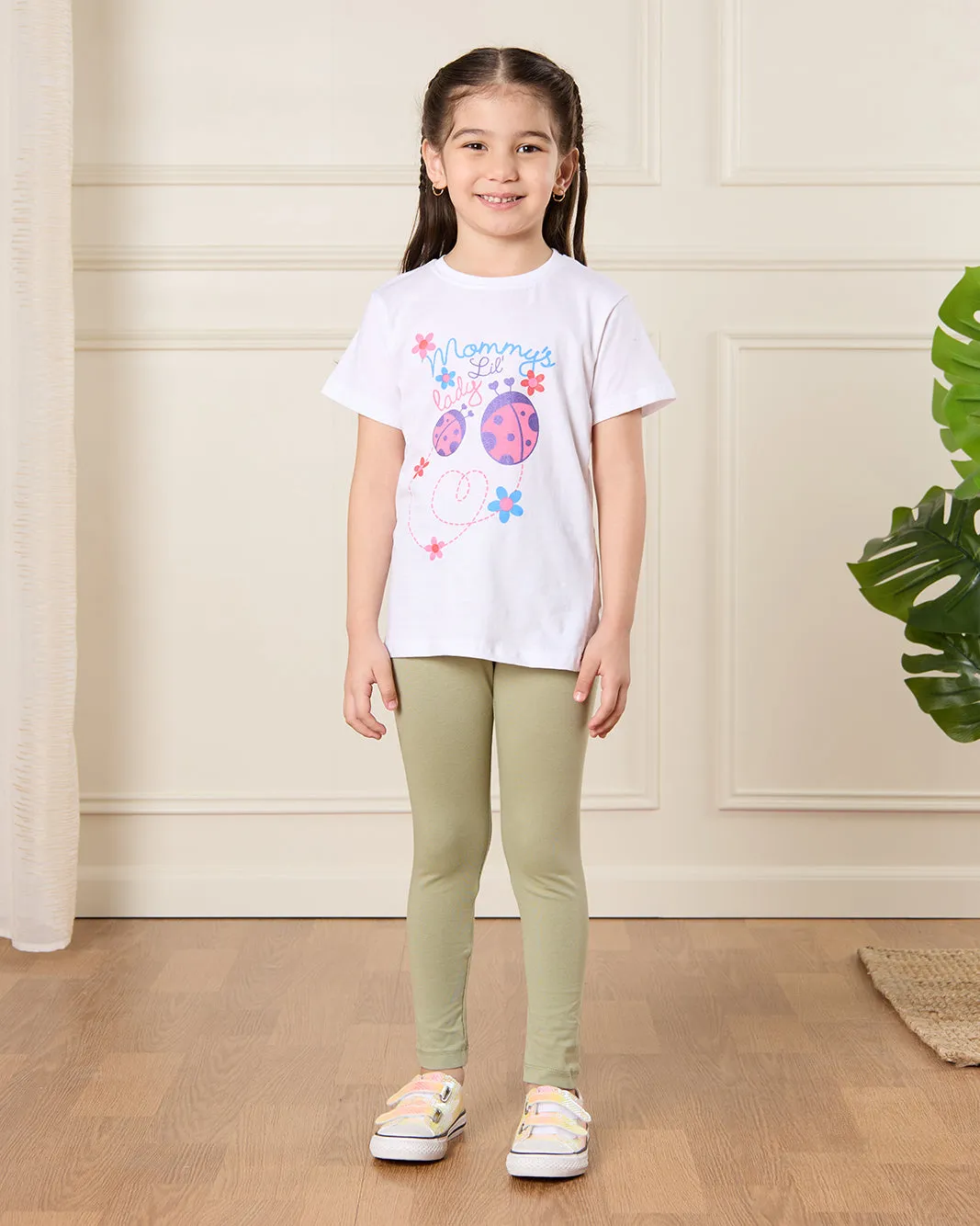 Girls Green Plain Legging sold by Redtag product image thumbnail 2