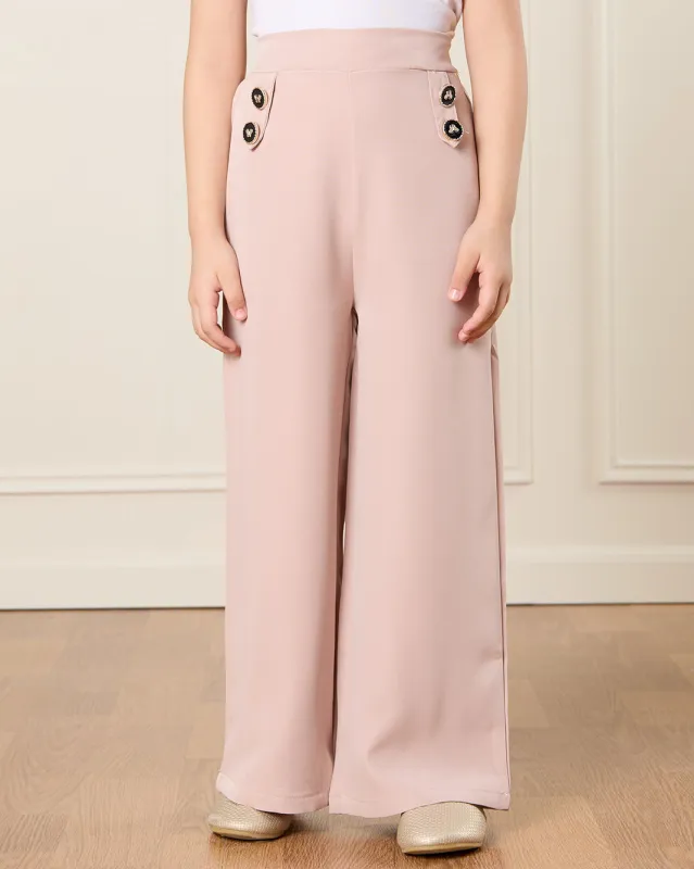 Girls Pink Embellished Trouser sold by Redtag