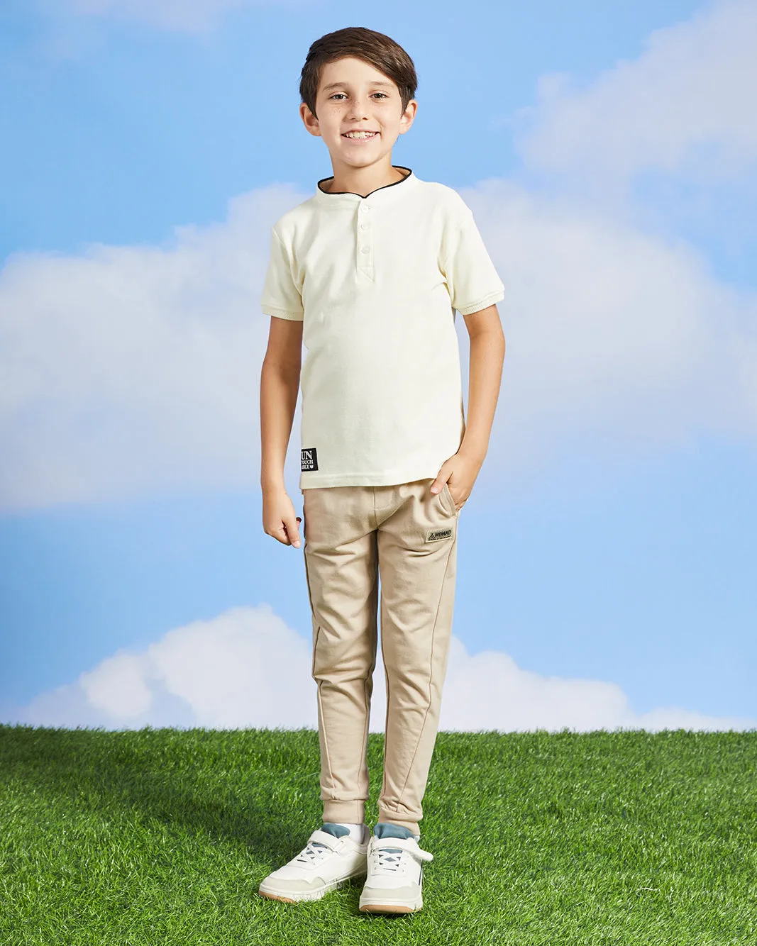 Boys Beige Embellished Active Pants sold by Redtag product image thumbnail 2