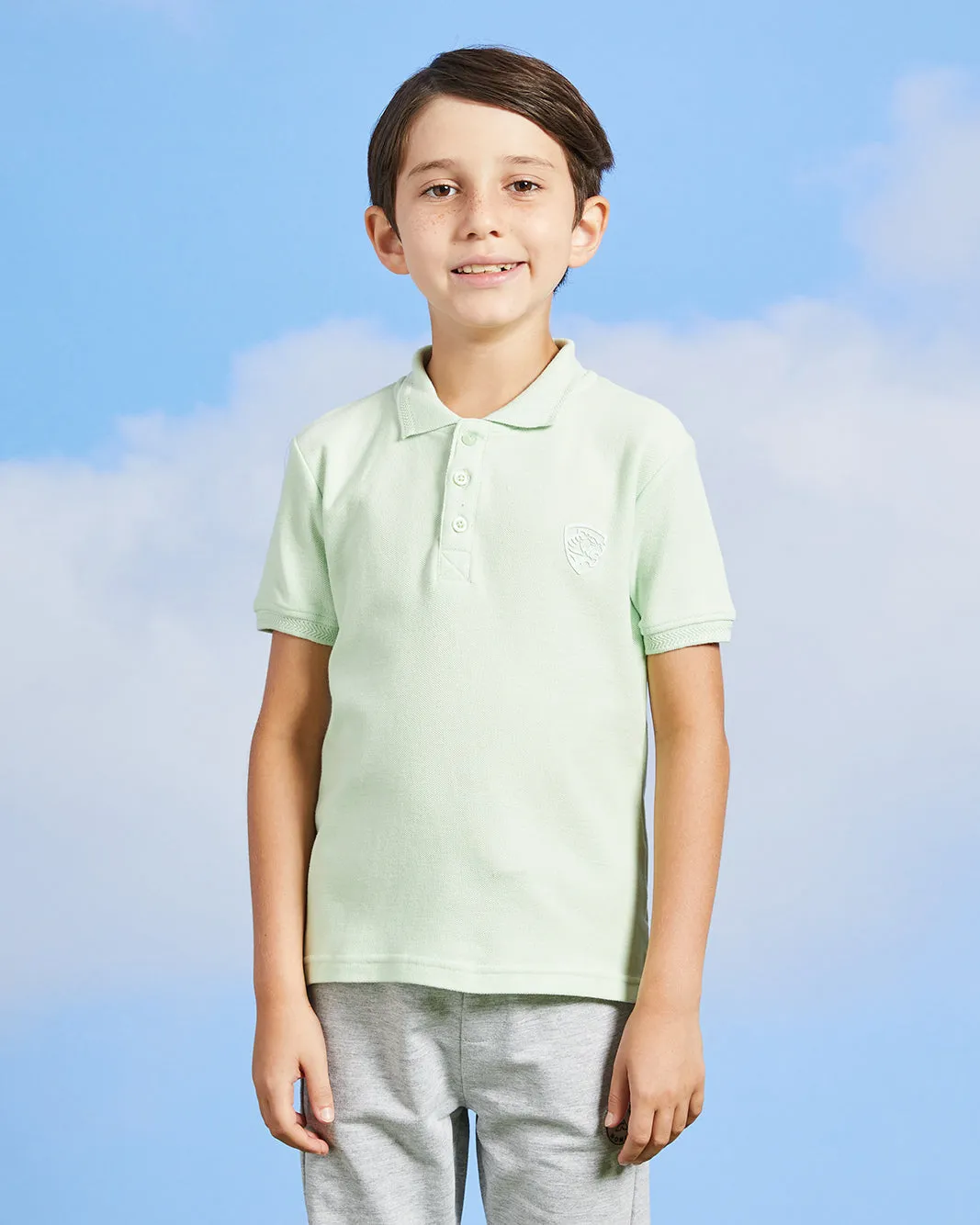 Boys Mint Embroidered Polo Shirt sold by Redtag