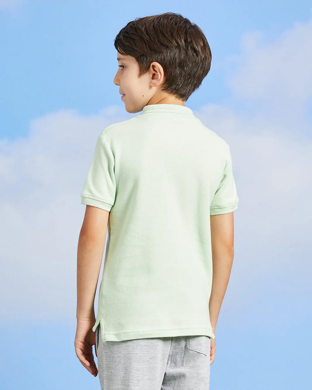 Boys Mint Embroidered Polo Shirt sold by Redtag product image thumbnail 3