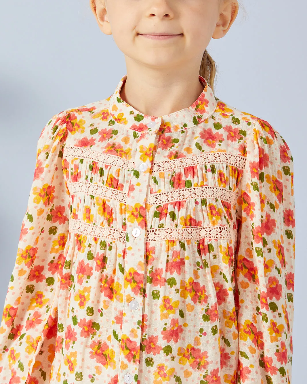Girls Beige Floral Print Top sold by Redtag product image thumbnail 4
