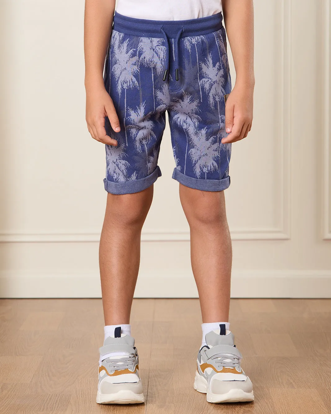 Boys Navy Printed Shorts sold by Redtag