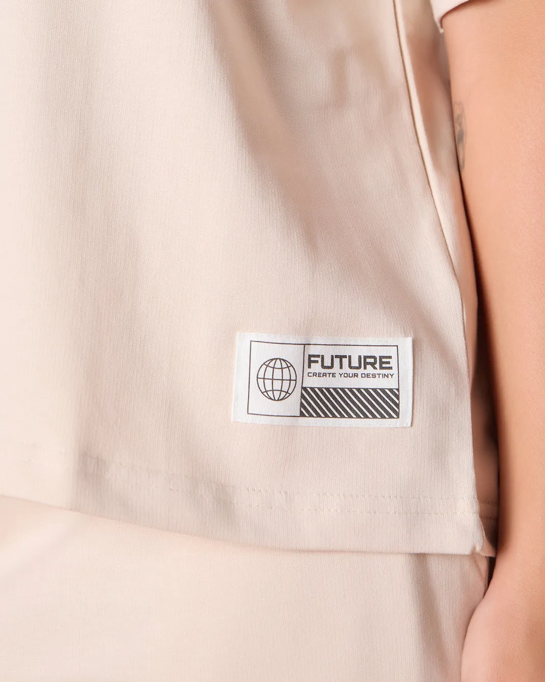 Women Beige Solid Active T-Shirt sold by Redtag product image thumbnail 5