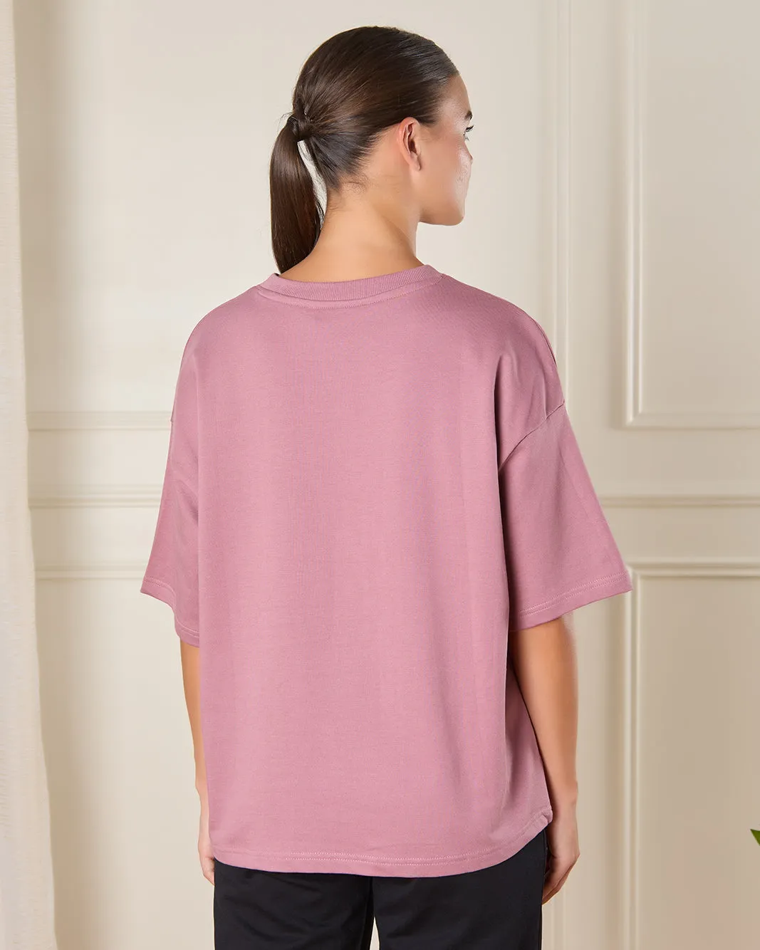 Women Pink Plain Active T-Shirt sold by Redtag product image thumbnail 3