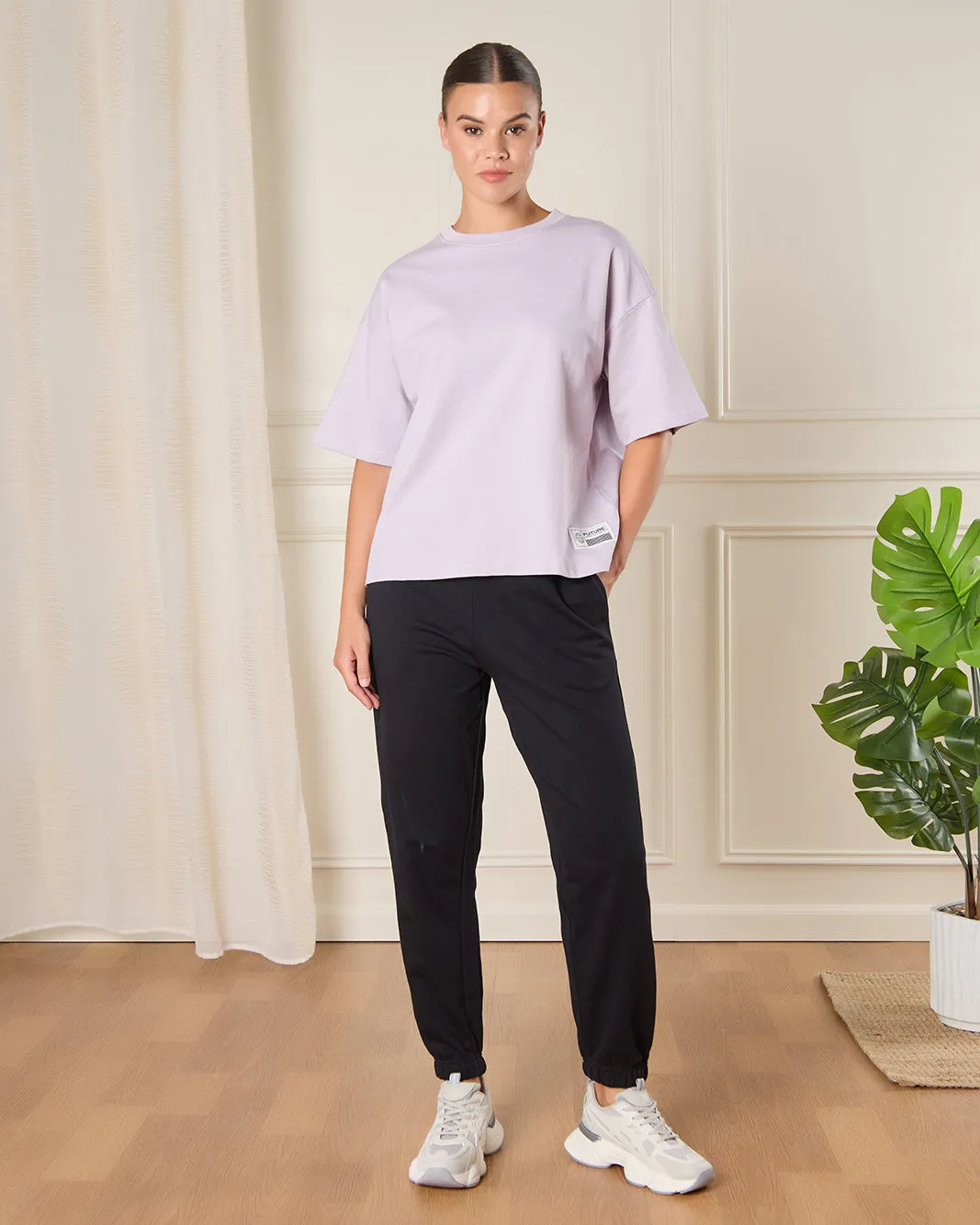 Women Black Solid Active Pants sold by Redtag product image thumbnail 2