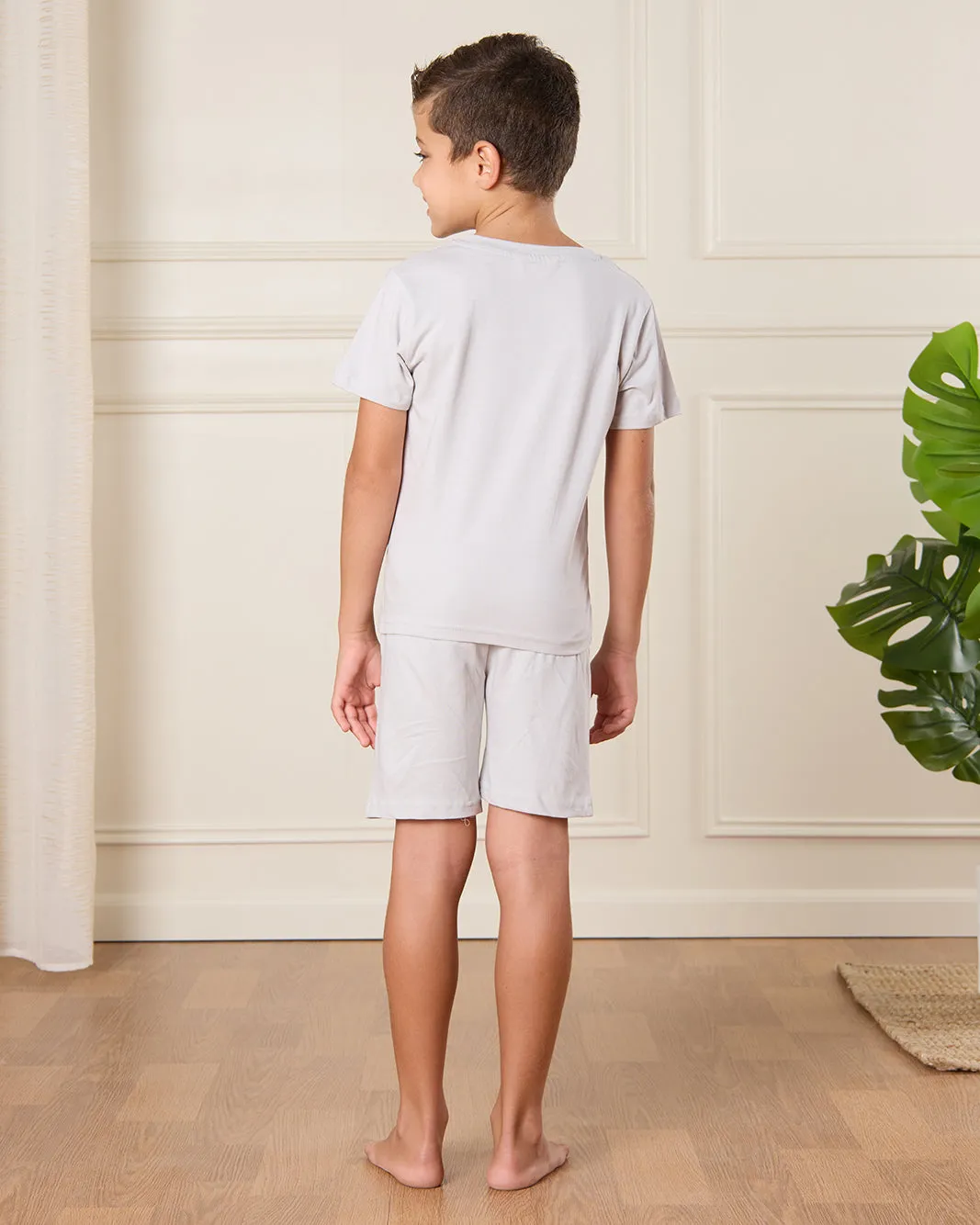 Boys Grey Printed Pyjama Set (2 Piece) sold by Redtag product image thumbnail 4