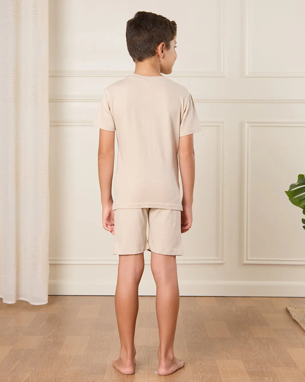 Boys Beige Printed Pyjama Set (2 Piece) sold by Redtag product image thumbnail 4