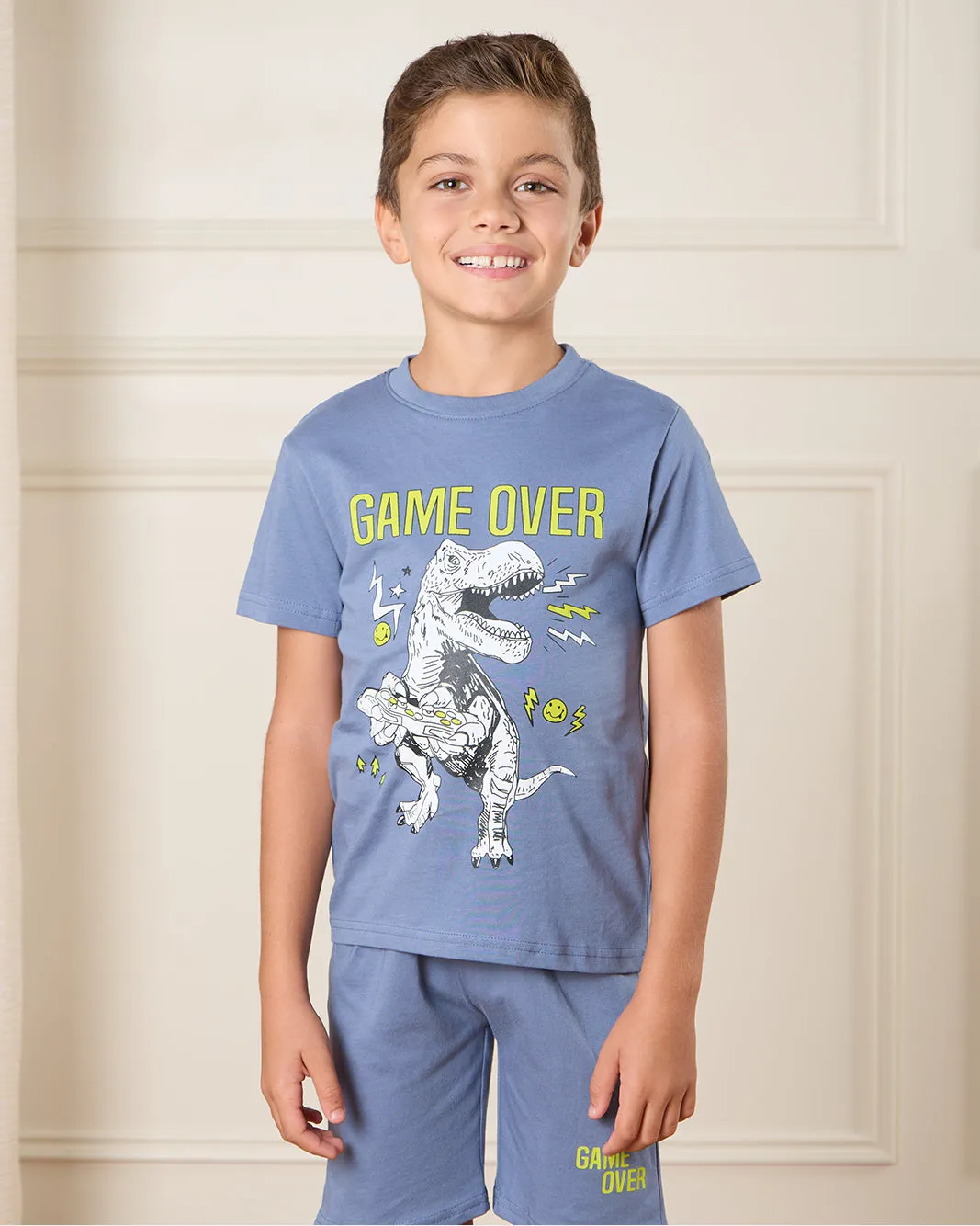 Boys Blue Printed Pyjama Set (2 Piece) sold by Redtag product image thumbnail 2
