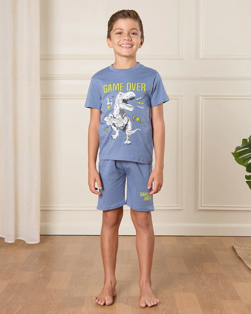 Boys Blue Printed Pyjama Set (2 Piece) sold by Redtag