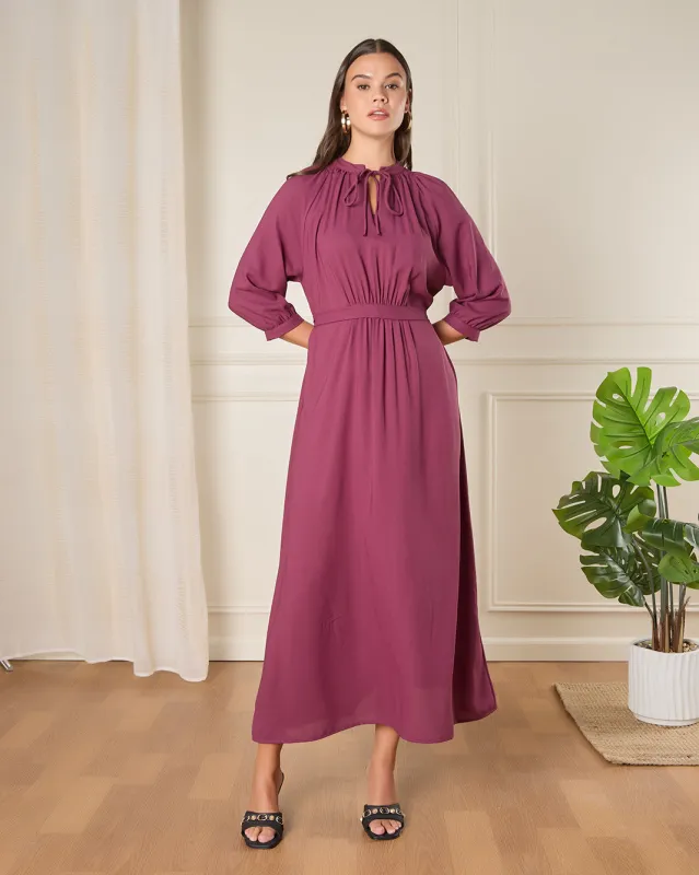 Women Purple Maxi Casual Dress sold by Redtag