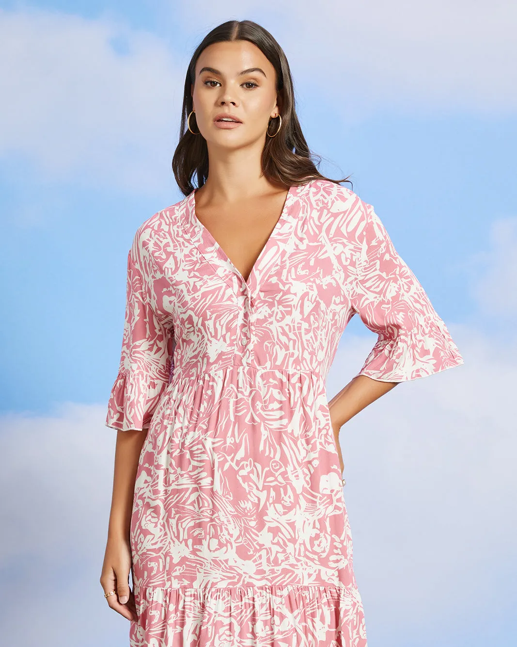 Women Pink Printed Casual Dress sold by Redtag product image thumbnail 4