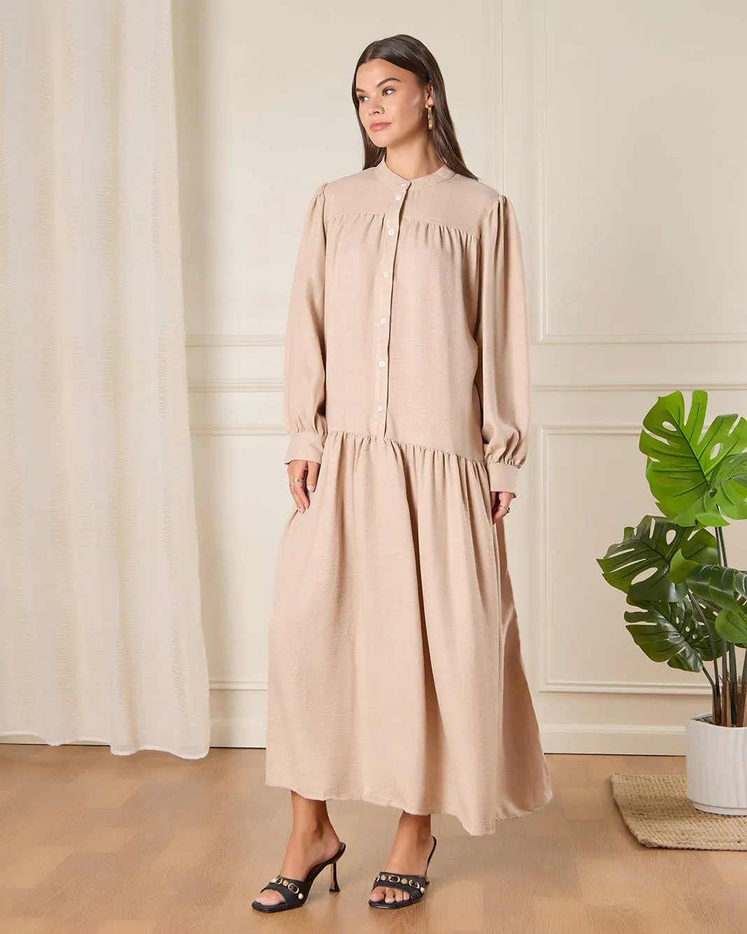 Women Beige Maxi Dress sold by Redtag product image thumbnail 4