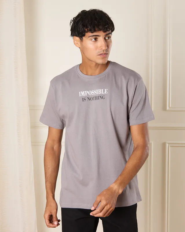 Men Grey Basic T-shirt sold by Redtag