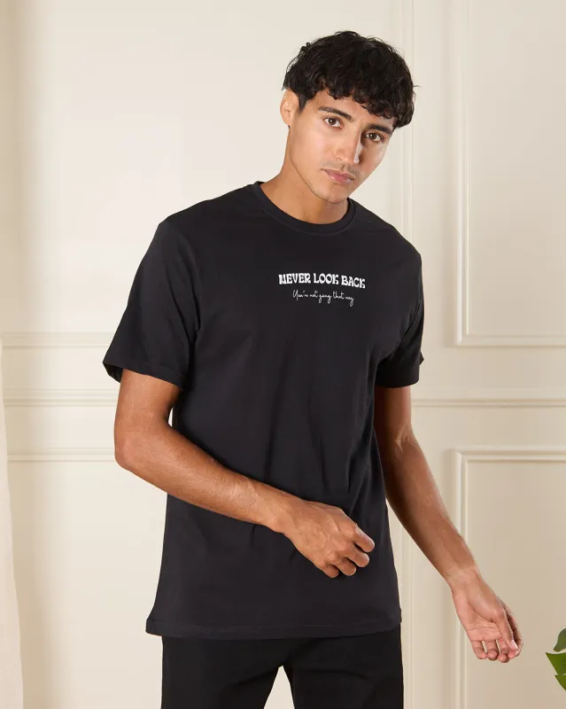 Men Black Basic T-shirt sold by Redtag