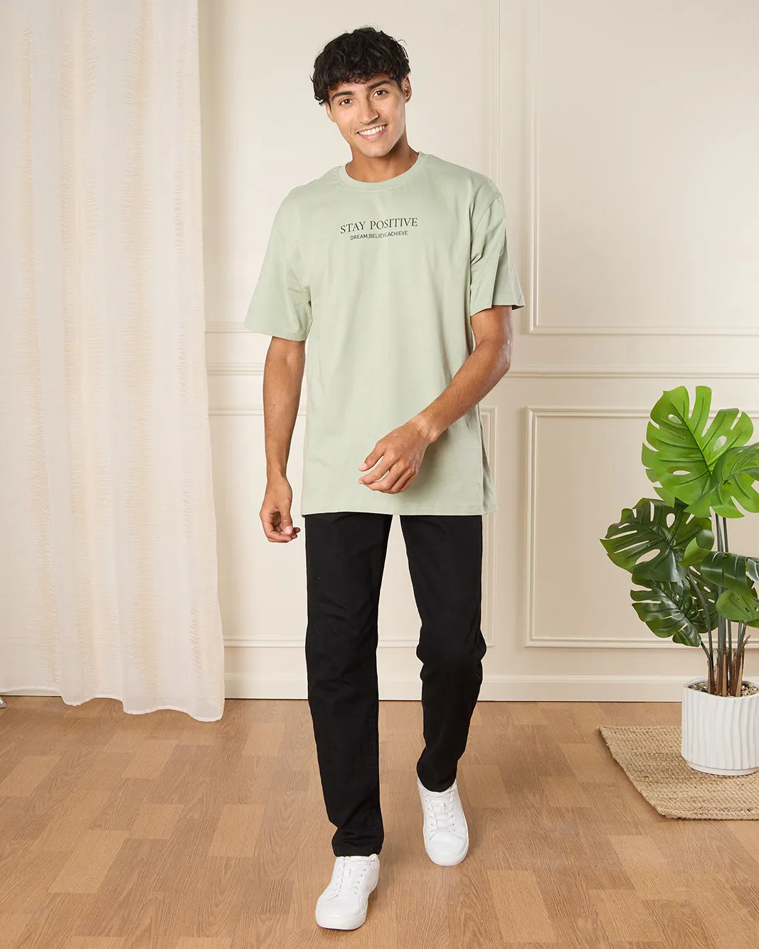 Men Green Basic T-shirt sold by Redtag product image thumbnail 2