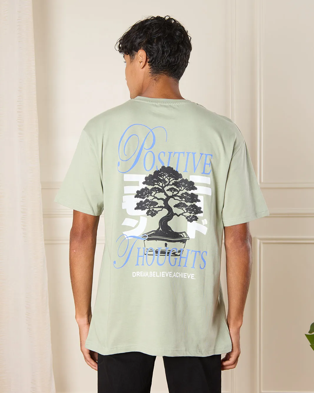 Men Green Basic T-shirt sold by Redtag product image thumbnail 3