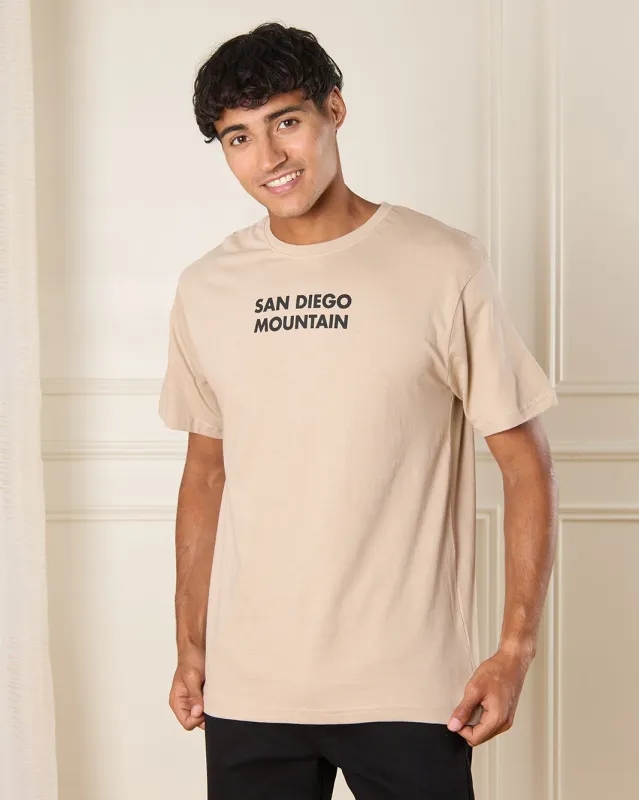 Men Beige Basic T-shirt sold by Redtag