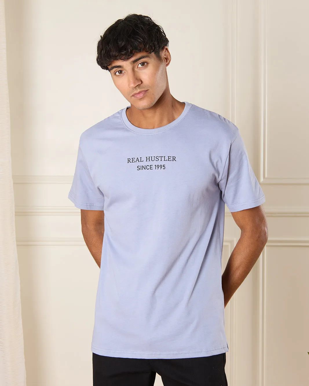Men Purple Basic T-shirt sold by Redtag