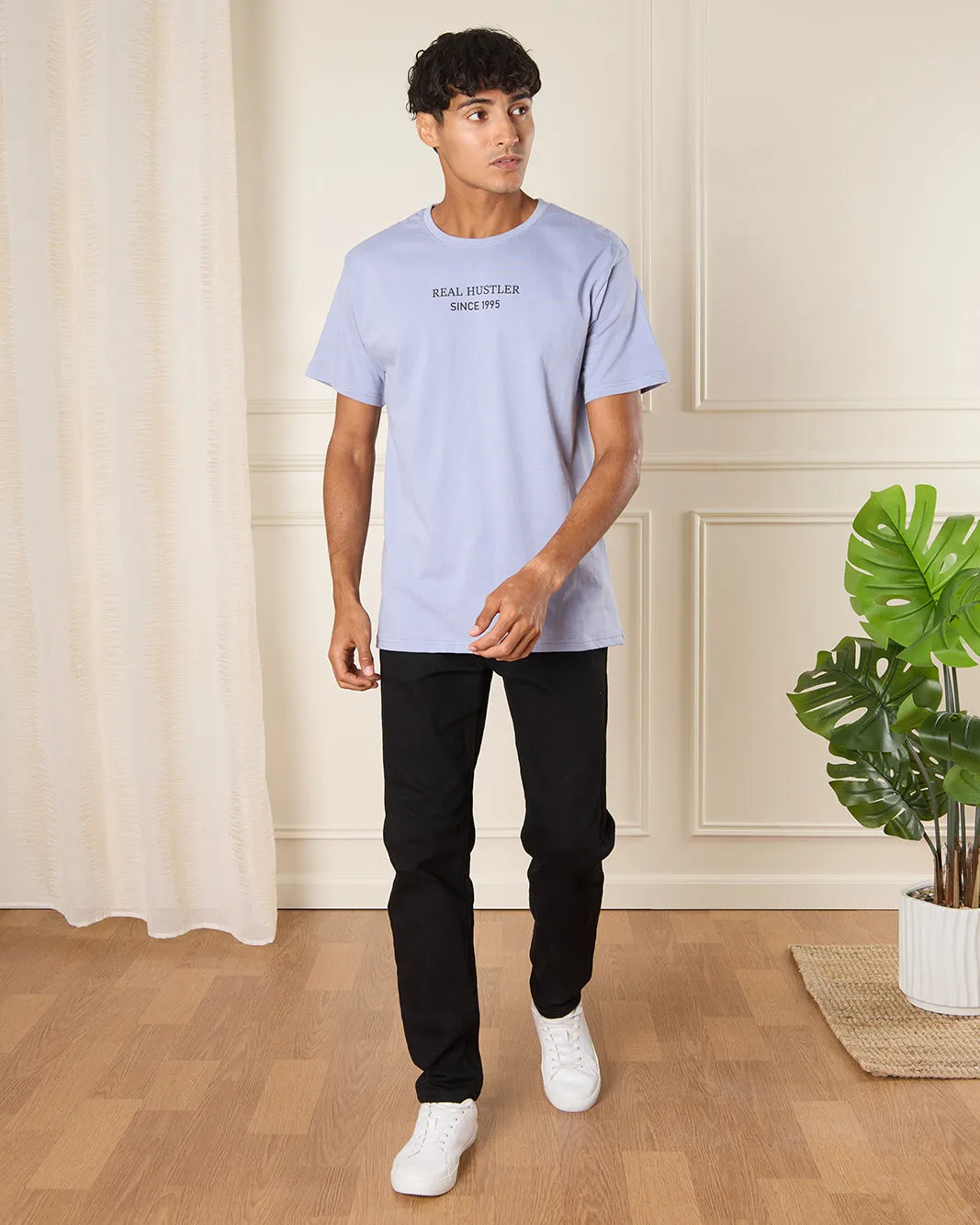 Men Purple Basic T-shirt sold by Redtag product image thumbnail 2