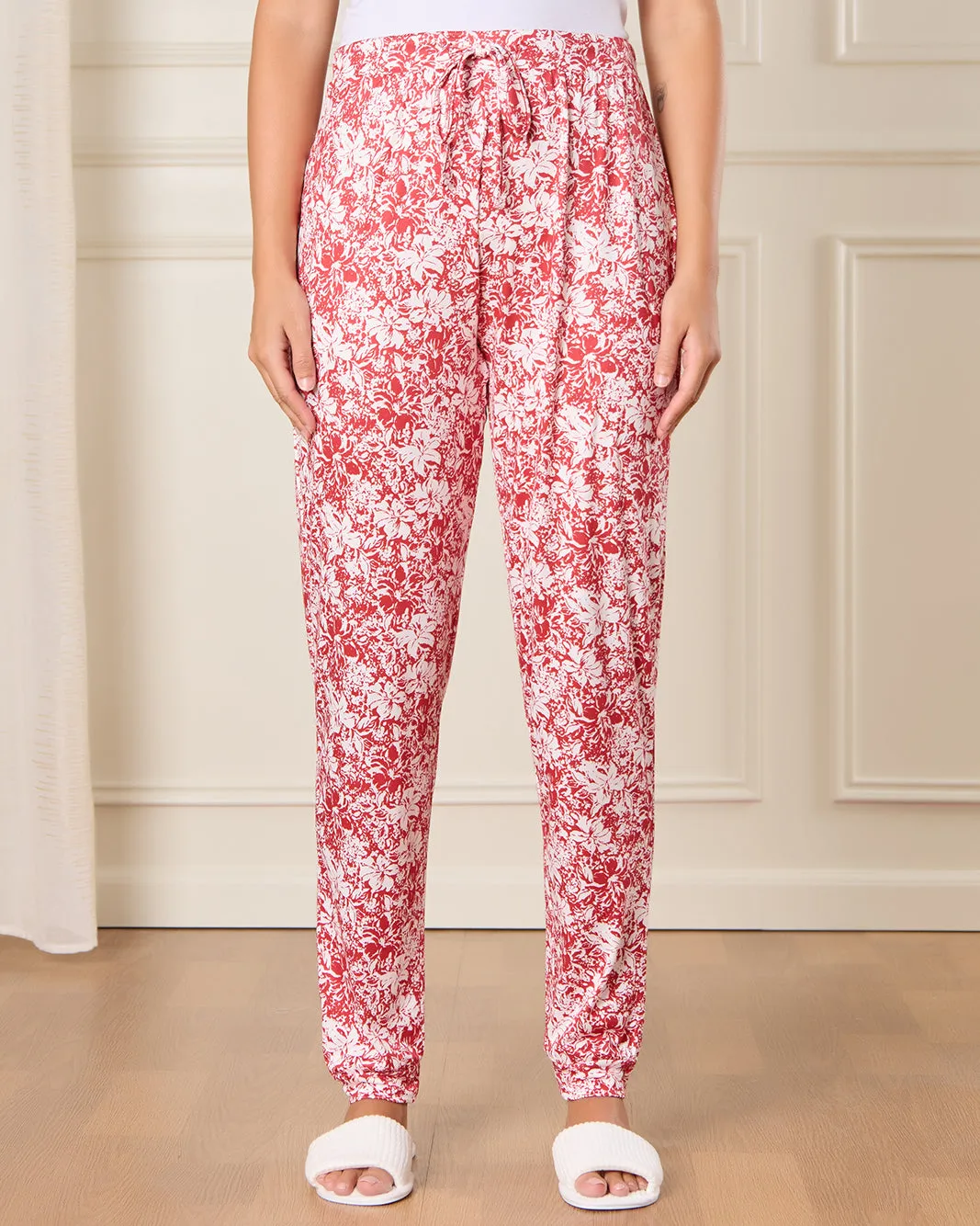 Women Red Printed Pajama Set (2 Piece) sold by Redtag product image thumbnail 3