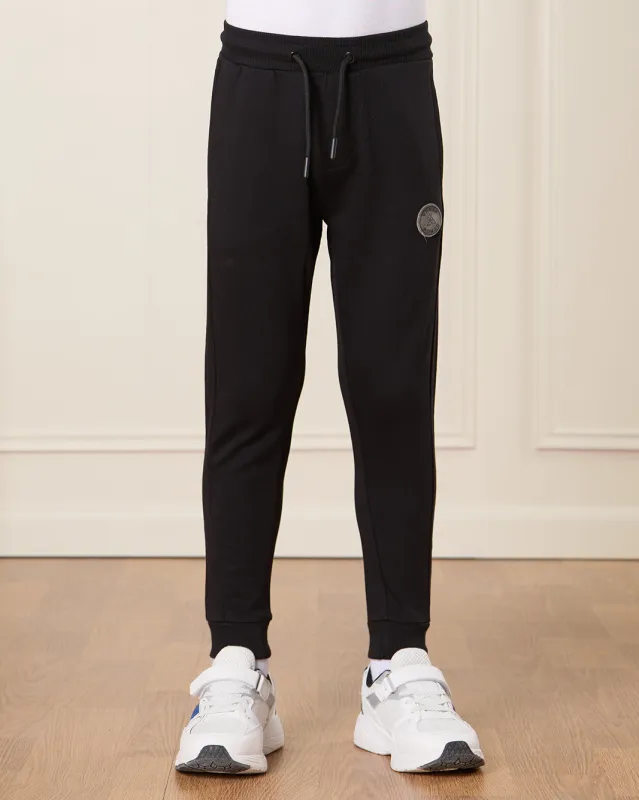 Boys Black Embellished Active Pants sold by Redtag